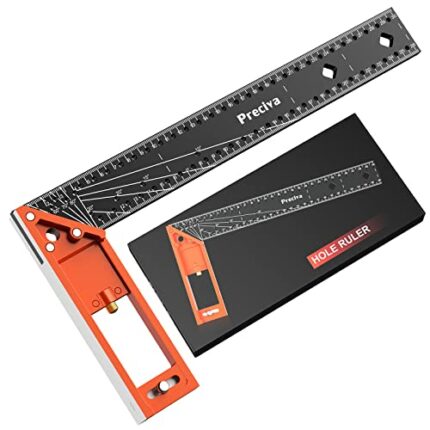 Carpenter Square Tool, Preciva Combination Square 12 Inch/300mm, Stainstainless Steel Angle Ruler, Carpenter Try Square L Shape Square Ruler (Car