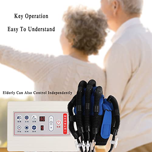 WANGZI Robot Glove Hand Training Rehabilitation Long-Term Relief Finger Cramps with Single Finger Training and Mirror Mode,Left-M