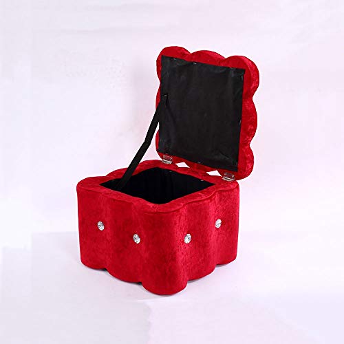 LUKEO Solid Wood Shoes Bench Home Wear Shoes Bench Fabric Storage Sofa Short Seat Pier Fitting Room Small Stool (Color : Argento)