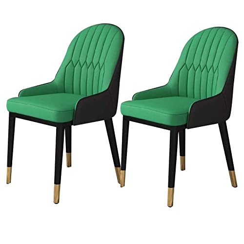 Kitchen Dining Room Furniture Chairs Kitchen Living Room Dining Chairs Set Of 2,Modern PU Leather High Back Padded Soft Seat Dining Chairs,Water