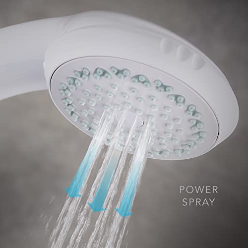 Mira Response Adjustable 4 Spray Mode Shower Head Grey/White