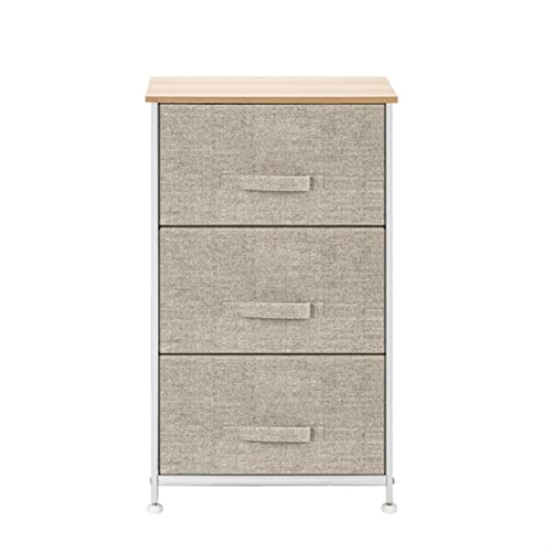 LIUZH 3 Layers Fabric Drawer Nightstand Organizer Closet Storage Non-woven Chest Of Dresser Sundries Cabinet Home Bedroom Furniture