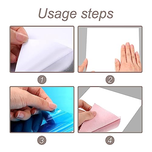 PengLAI Wall Mirror Bathroom Mirror,18 Pcs Flexible Mirror Sheets Self-adhesive Plastic Mirror Tiles Wall Adhesive Mirrors for Home Decoration (5