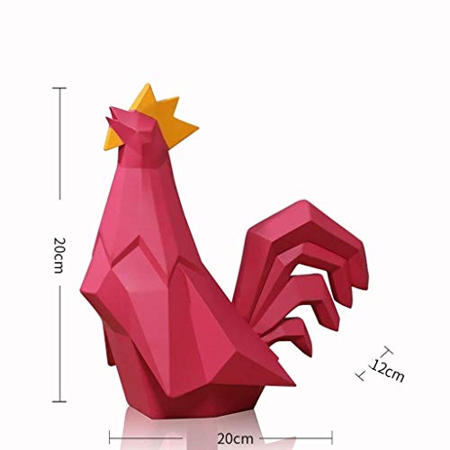 n/a Sculpture decoration- Nordic Style Cock Statue Wine Cabinet Small Ornaments Home Geometric Animal Furnishings Creative Interior Decoration