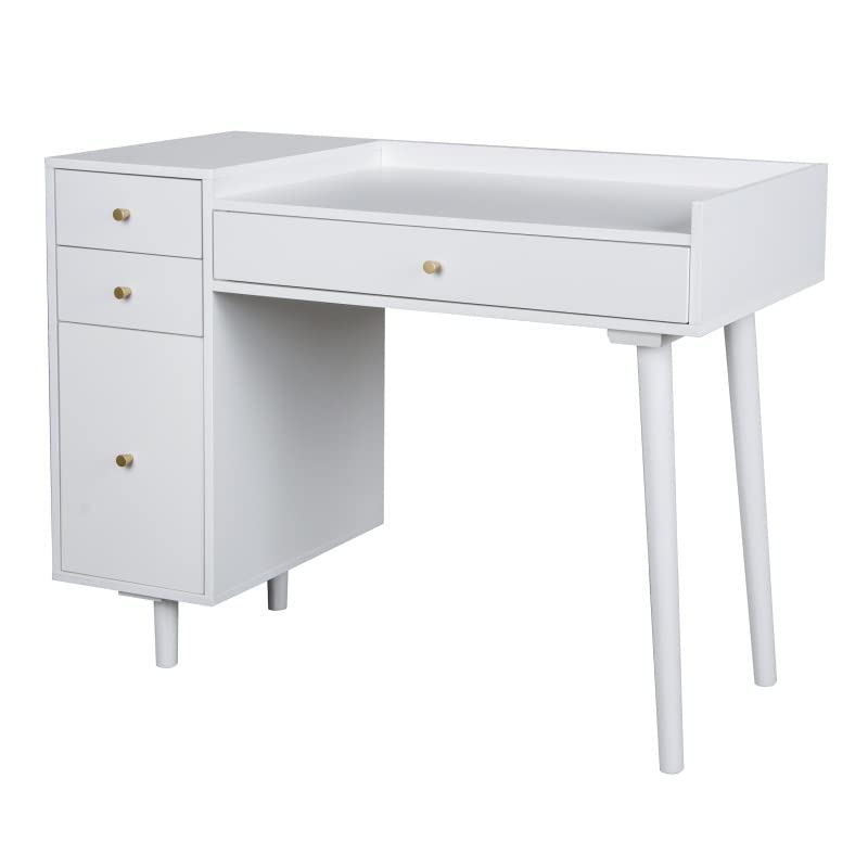 N/A 3 Drawers 1 Door Dresser Desk Computer Desk For Bedroom Living Room Office Furniture Home Furniture (Color : A)