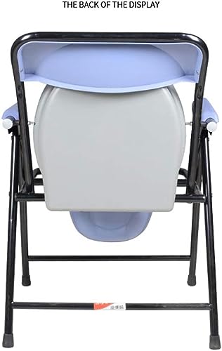 CNAOHGHN Stool for Elderly, Toilet Chair, Padded Seat with Extra Wide Ergonomic Seats, Stainless Steel Safety Frames for Easy Transfers
