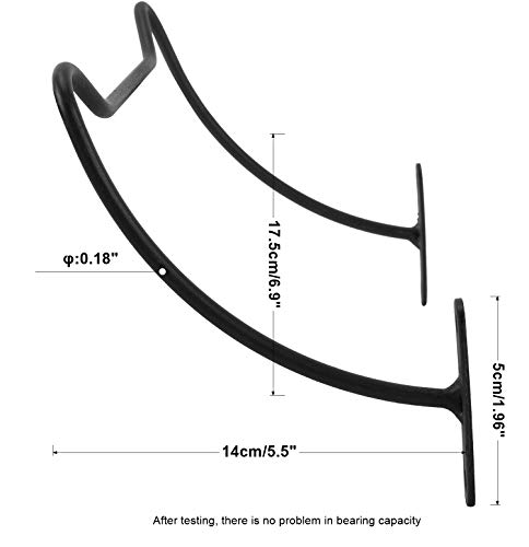 Homtone Wall Mounted Wine Racks 10 Pack Iron Wine Bottle Display Holder Rack Hanging Wine Organizer Rack with Screws for Beverages/Liquor Bottles