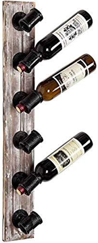 EYLINK Wine Racks,Modern Wall-Mounted Wooden Slanted Bottle Can Store 6 Bottles of Kitchen and Restaurant Bar Simple Decorative