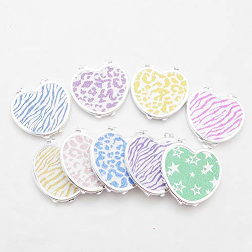 Lurrose 1Pc Pocket Mirror Portable Double-sided Mirror Steel Makeup Mirrors Small Purse Mirror for Ladies Girls