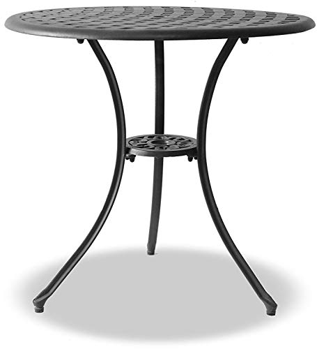 Homeology OSHOWA Cast Aluminium Weatherproof Outdoor Table with 2 Chairs Bistro Set