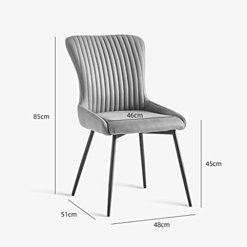 Modern Kitchen Dining Room Chairs Technology Cloth Dining Chairs Low-Back Upholstered Accent Chairs With Metal Legs For Living Room Leisure Chair