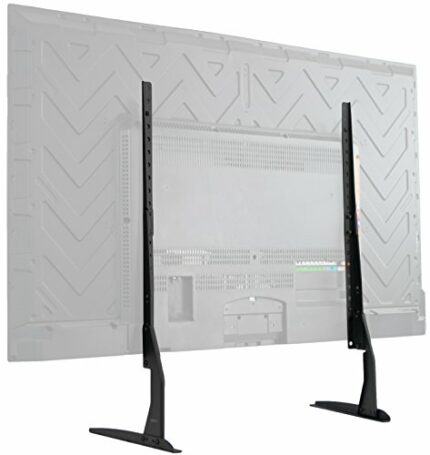 VIVO Universal LCD Flat Screen TV Table Top VESA Mount Stand Black | Base fits 22" to 65" (STAND-TV00Y)