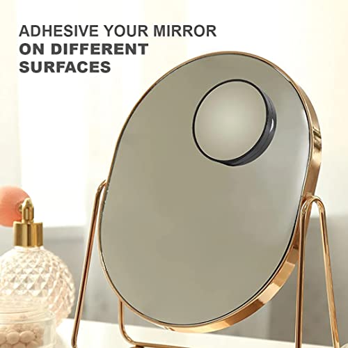 MUJGAN Magnifying Mirror and Tweezers Kit, 10X Magnifier Compact Mirrors with Suction Cups, Travel Mirror for Makeup, Eyebrow Tweezing, Blackhead