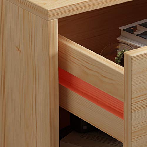 JYDQM Nordic Minimalist Bedside Table, Minimalist Bedroom Solid Wood Storage Cabinet