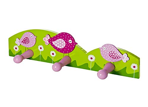 Mousehouse Gifts Pink Bird Coat Hook Wall Hook for Girls Bedroom or Nursery Decoration