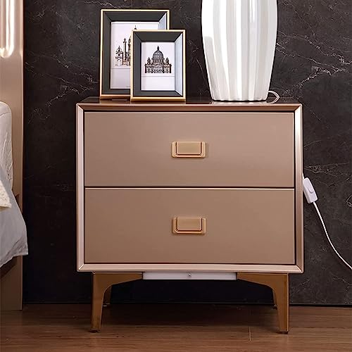 Modern Minimalist Nightstands Bedroom Furniture Smart with Lamp Fashion Bedside Table Light Luxury Designer Storage Cabinet