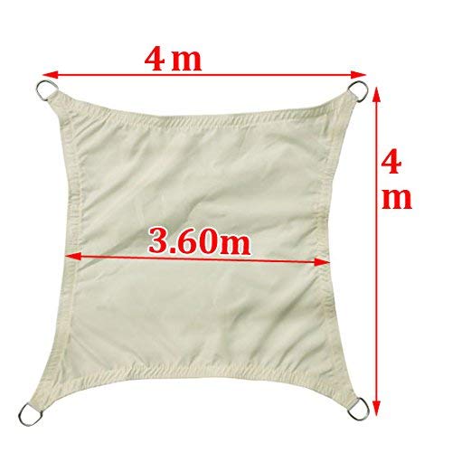 Greenbay Anti-UV Anti-UV Sun Shade Sail Outdoor Garden Patio Party Sunscreen Canopy Square Cream 4x4m