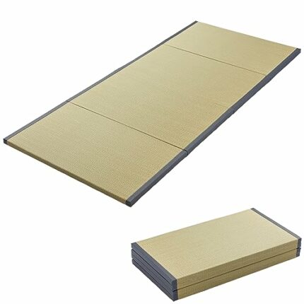 §ｈａｒｕｋｉ Haruki Japanese Tatami Mat, Japanese Rush Grass, Foldable Igusa Mattress, Floor Sleeping Japanese Futon Mattress Meditation Yoga Zen(Natu