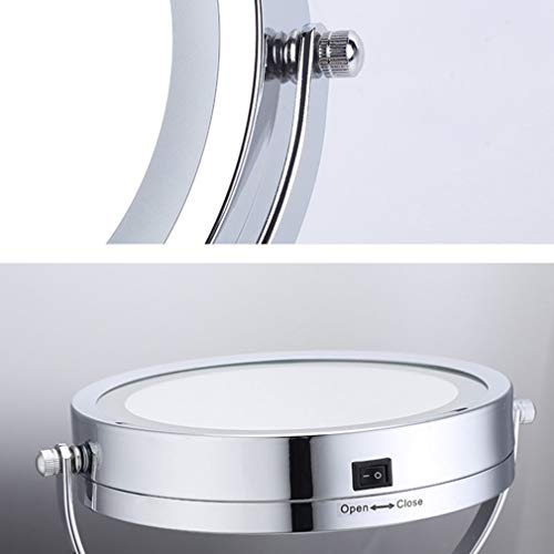 SkiPdr 5X Magnification Facial Makeup Cosmetic Mirror Round LED Light Makeup Mirror