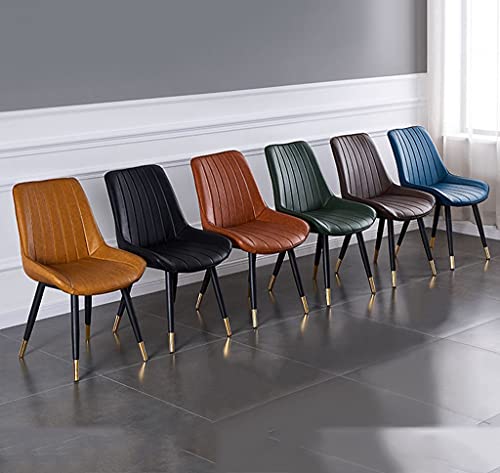 Kitchen Dining Room Furniture Chairs Dining Chairs Set Of 6 Kitchen Chairs with PU Cushion Seat Back, Modern Mid Century Living Room Side Chairs