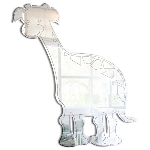 Mungai Mirrors 15cm Jungle Giraffe Acrylic Mirror, Silver, 204