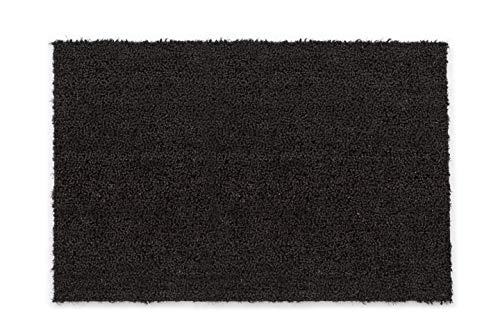 Carpido Non-Slip Coconut Mats - Antibacterial Door Mat - for Covered Outdoor Use - Sustainable Natural Fibre - 100% Coconut - 50 x 80 cm - Black