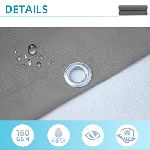 HENG FENG Balcony Screen Privacy Screen 90X500cm PES,UV and Weatherproof for Garden Terrace No Drilling With Ties,Anthracite