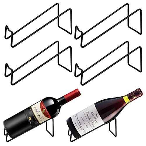 Milkary Single Wine Rack, 6Packs Tabletop Wine Display Rack Modern Single Bottle Champagne Rack for Home Decor, Restaurants, Bar, Wine Party