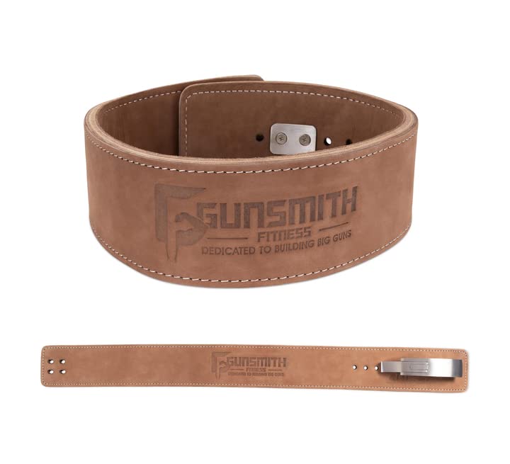 Gunsmith Fitness Weight Lifting Belt – Shibusa Genuine Leather Handmade Back Support Lifting Belts for Men & Women – Bodybuilding, Squats & Power