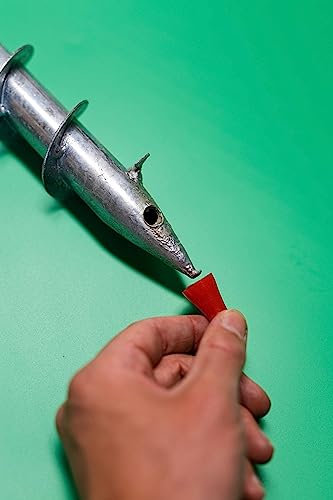 Garden Mile Ground Screw Large 55mm Heavy Duty Screw In Metal Ground Soil Spike Rotary Airer Parasol Stand Washing Line Socket Garden