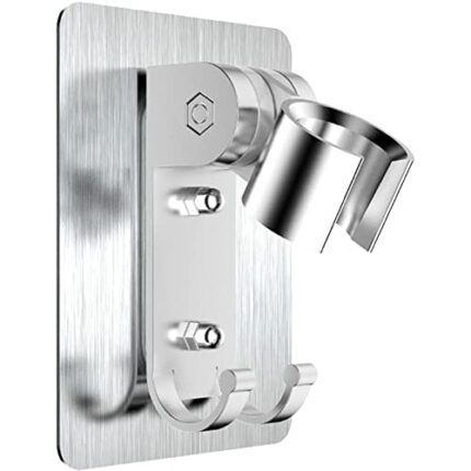 Zashmart Shower Head Holder for Handheld Showers, Silver Shower Rail Holder, Stainless Steel Shower Holder, ABS Material Shower Head Holders, Pre