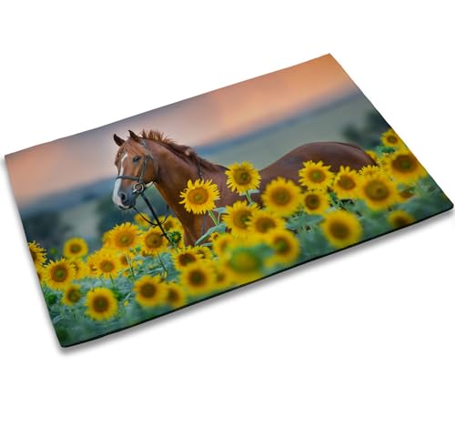 TUBAMQ Black Green Marble Door Mat,Welcome Doormat 17 x 30 Inch Decorative Home Floor Mat, Non Slip Rubber Back and Strong Water Absorption for O