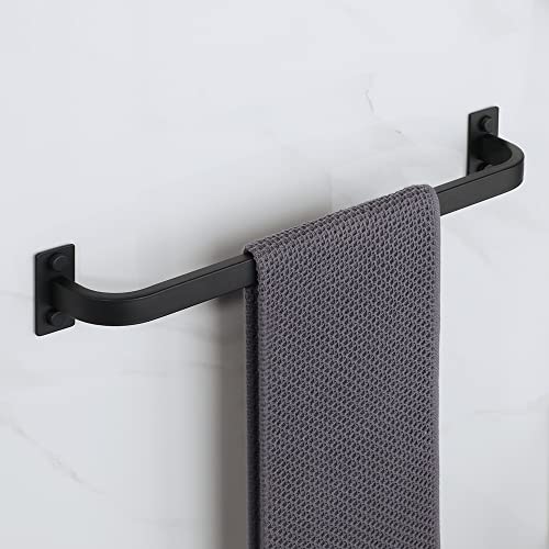 Mooche Towel Rail Wall Mounted Towel Holder 40CM Hand Towel Holder for Bathroom Kitchen, SUS304 Stainless Steel Matte Black, GJF2201-400-B