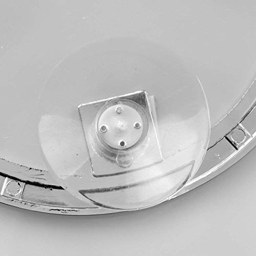 iDesign Round Bathroom Mirror with Suction Cup, Small No-Fog Shower Mirror Made of Chrome-Coated Metal, Practical Shower Accessory for Bathroom a