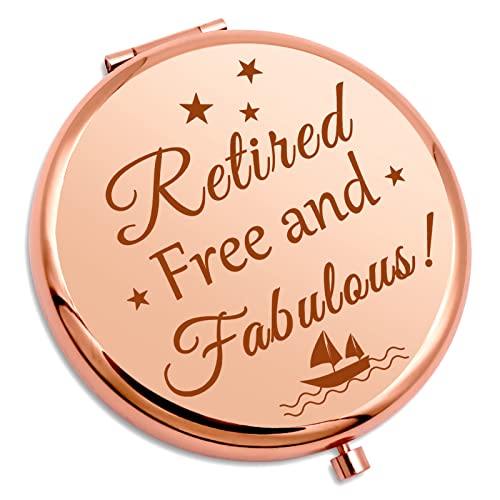 Retirement Gifts for Women Leaving Gift Pocket Makeup Mirror Happy Retirement Gifts for Coworkers Boss Colleague Friend Teachers Grandma Retired