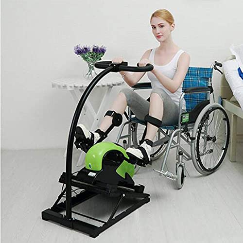LUNEZY Bedridden Rehabilitation Pedal Exerciser Portable Mini Exercise Bike Hand Foot Pedal Trainer Elderly Bicycle Exerciser Suitable for Home B