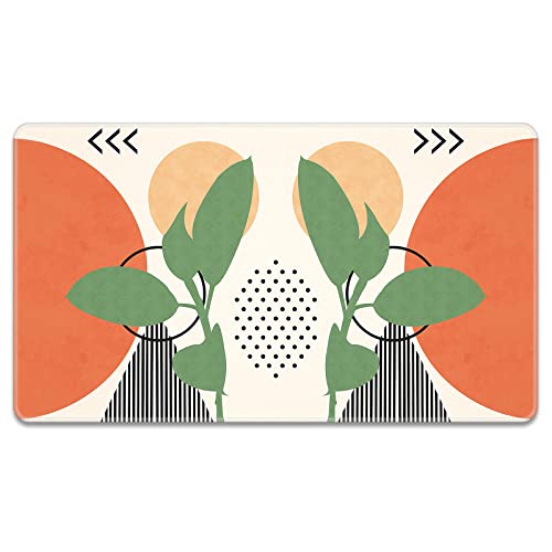 Rnivvi Front Door Mat, 30"x17" Wave Theme Indoor Outdoor Welcome Mat, Heavy Duty Low Profile Anti-Slip Entryway Rug for Home Entrance, Floor, Pat