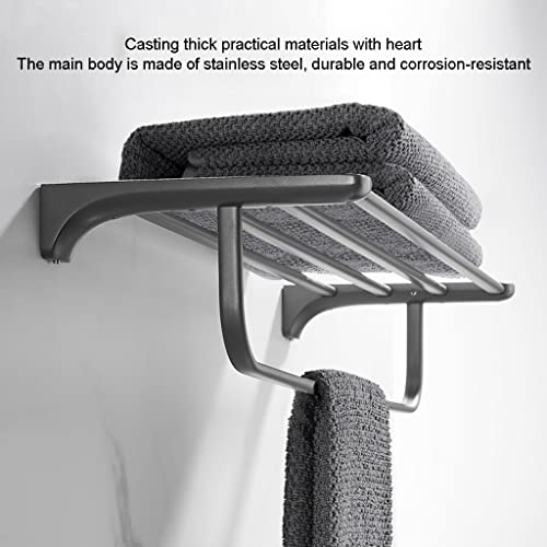 HIGOH Towel Racks,Bathroom Towel Rack Wall Mounted Towel Holder,Towel Rack,Stainless Steel Bathroom Towel Holde,Double Pole Rack,Bathroom Wall To