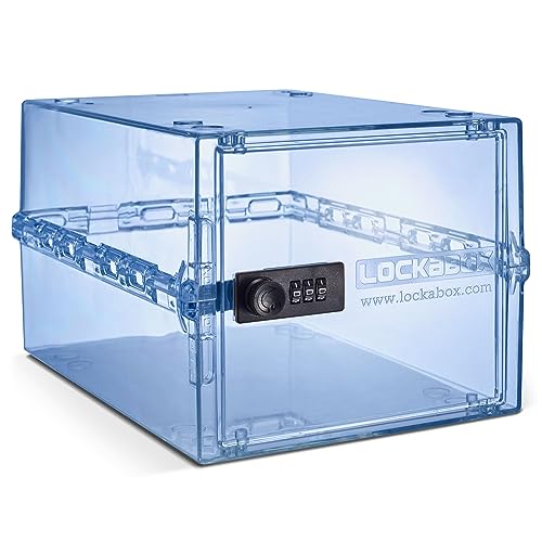Lockabox One™ | Premium Lockable Medicine Storage Box | BPA Safe & Medical Grade | Made in Britain (Light Medi Blue)