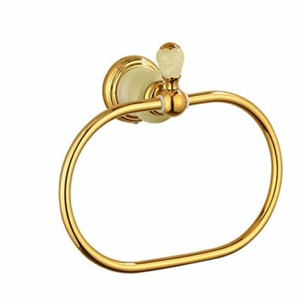 JJCZJ Oval Towel Ring Antique Brass Hanger Hand Towel Holder for Bathroom Kitchen Accessories Wall Mounted