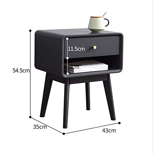 JYDQM Nordic Solid Wood Bedroom Bedside Table, Household Log Simple Bedside Table
