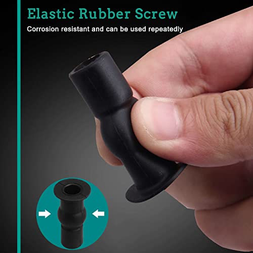 Quick Release Toilet Seat Fixings, Universal Toilet Seat Top Fittings, Quick Release Toilet Seat Hinges for WC Toilet Blind Holes (2 Pack)