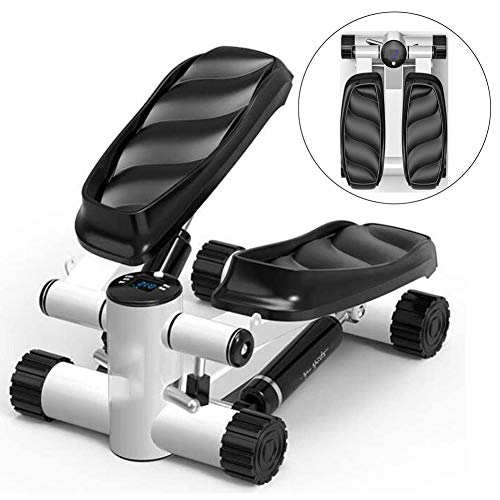 HUANGXING - Mini Fitness Hydraulic Stepper, Men and Women Stepper Cardio Exercise Trainer, Monitor and Resistance Bands Stepper Exercises Equipme