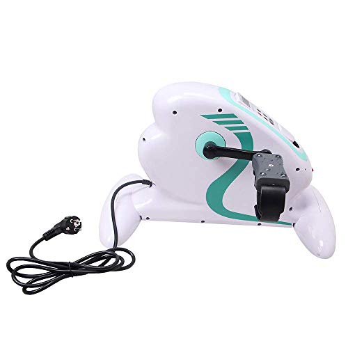 LUNEZY Electric Pedal Exerciser for Seniors Portable Fitness Bike for Arm/Leg Exercise Mini Cycling Trainer Stationary Exercise Leg Peddler