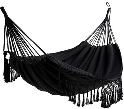 Double hammock For Home Indoor Outdoor boho hammock macrame hammock Large Cotton Soft Hammock Bed for two person Patio Backyard Porch Lawn and Ga
