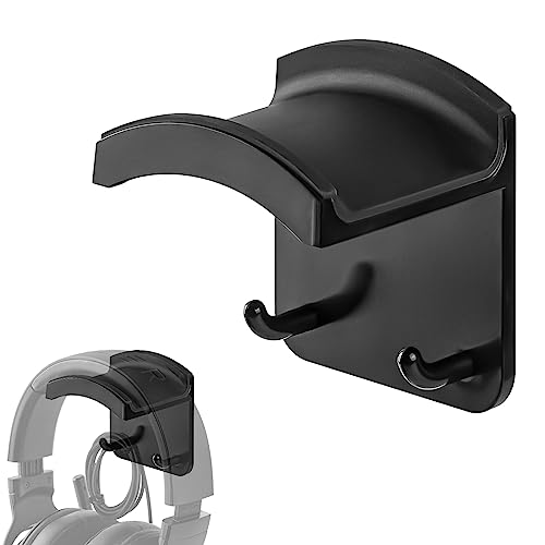 GEEKRIA Gaming Headset Headphone Hook Holder, Headphone Wall Mount Headset Holder, Headsets Hanger Compatible with Bose, Sony, Sennheiser, ATH, A