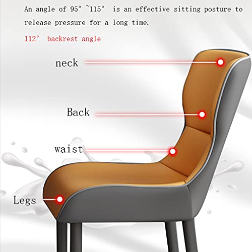 Kitchen Dining Room Furniture Chairs Modern Kitchen Dining Chairs Set Of 2 Water Proof PU Leather Side Chair with Carbon Stee Legs Kitchen Living