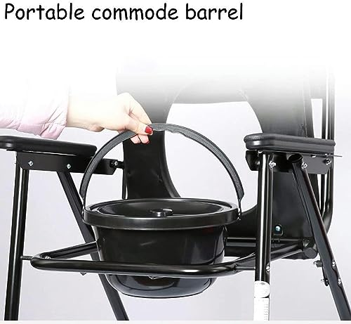 CNAOHGHN Portable Toilet Chair for Elderly People Bathroom Home Folding Bathroom Chair Stool Waterproof Nonslip Easy Assembly Chair with Toilet