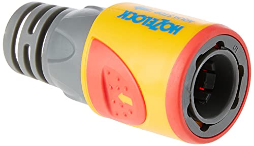 HOZELOCK - Aquastop Hose Connector Plus ø 12.5mm - 15mm (1/2"- 5/8") Soft Touch: Aquastop, Watertight, Non-slip, Flexible, Long Tip Prevents Twis