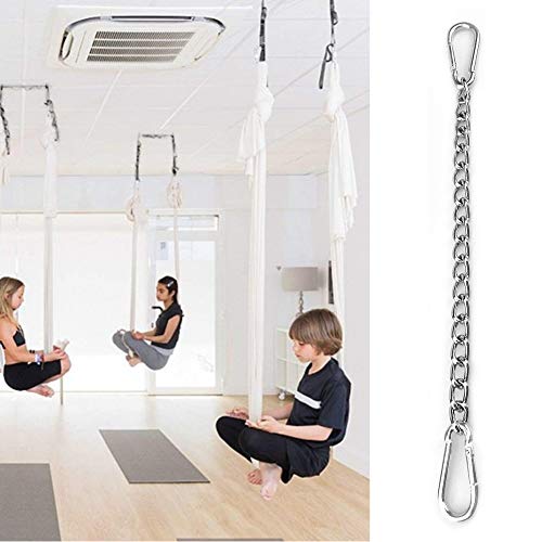 Faderr Hanging Chair Chain, Chain with Two Carabiners, Chair Hardware Swing Hooks, Stainless Steel Hanging Chair Chain with Two Carabiners, Max L